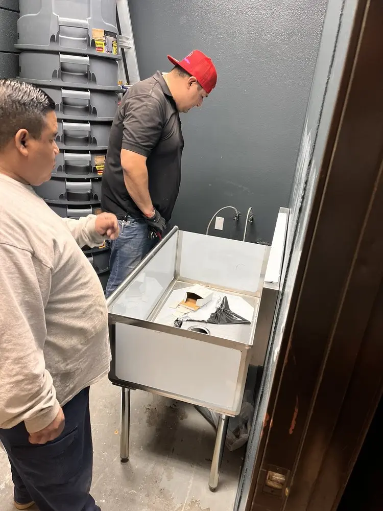 Commercial plumbing and sink installation in Startup